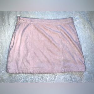 Blush Pink Suede Abercrombie & Fitch Mini Skirt